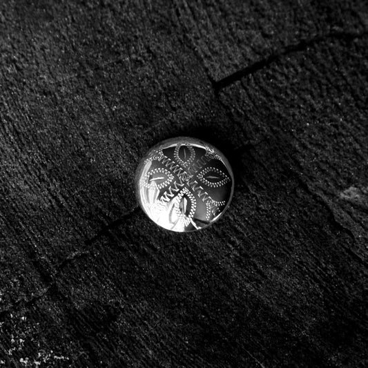 Engraved silver button 25